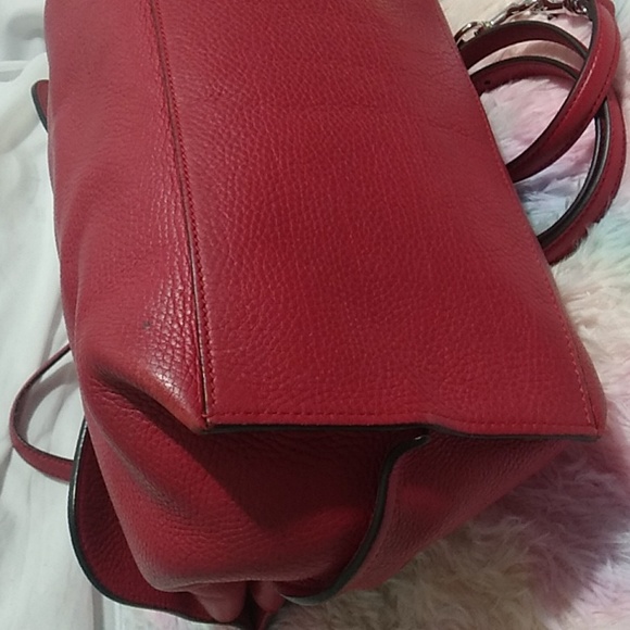 FLASH SALE! Auth Gucci Bamboo Daily Red Leather Large Shoulder/Handbag - Picture 6 of 16